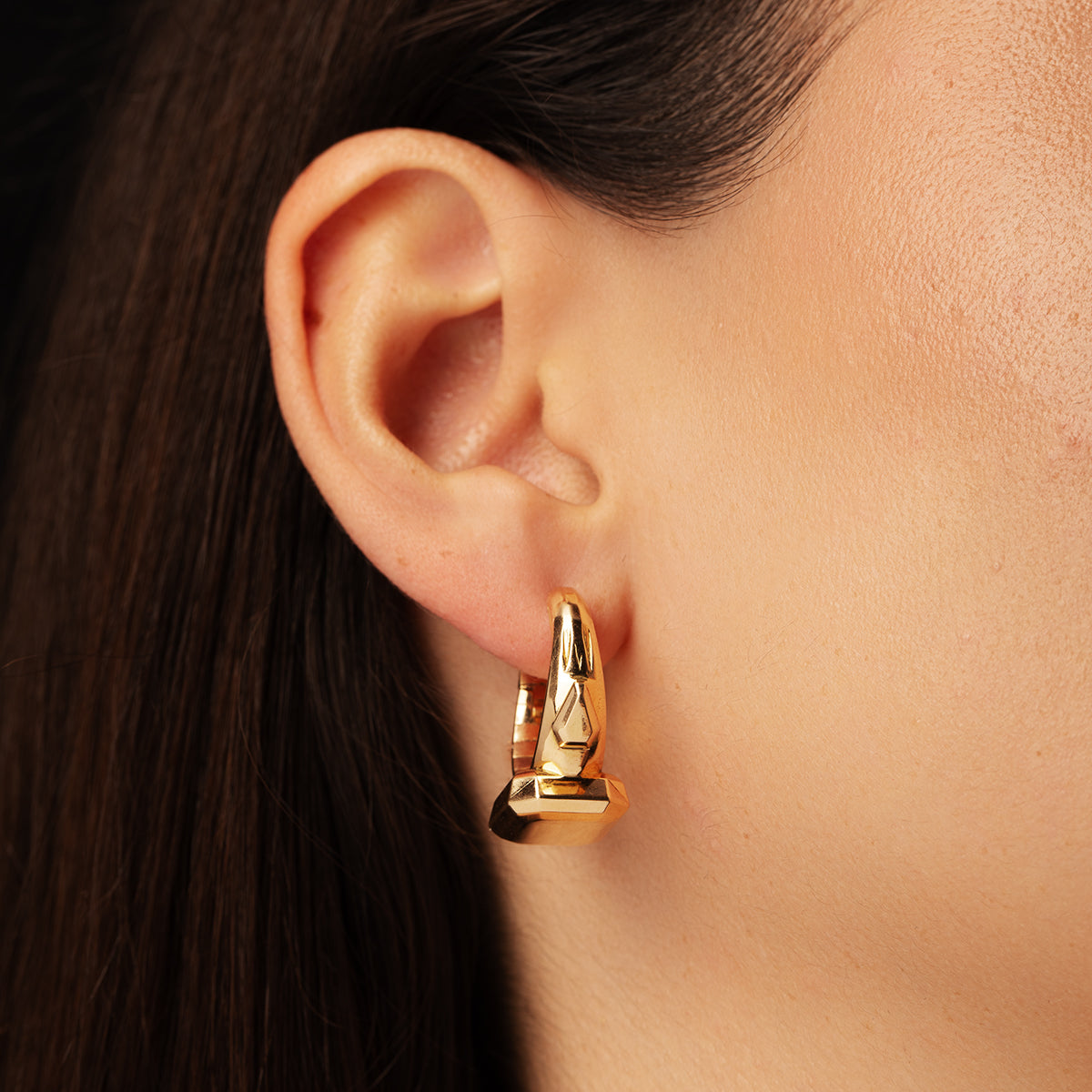 Emerald and Brilliant Cut Ear-Rings