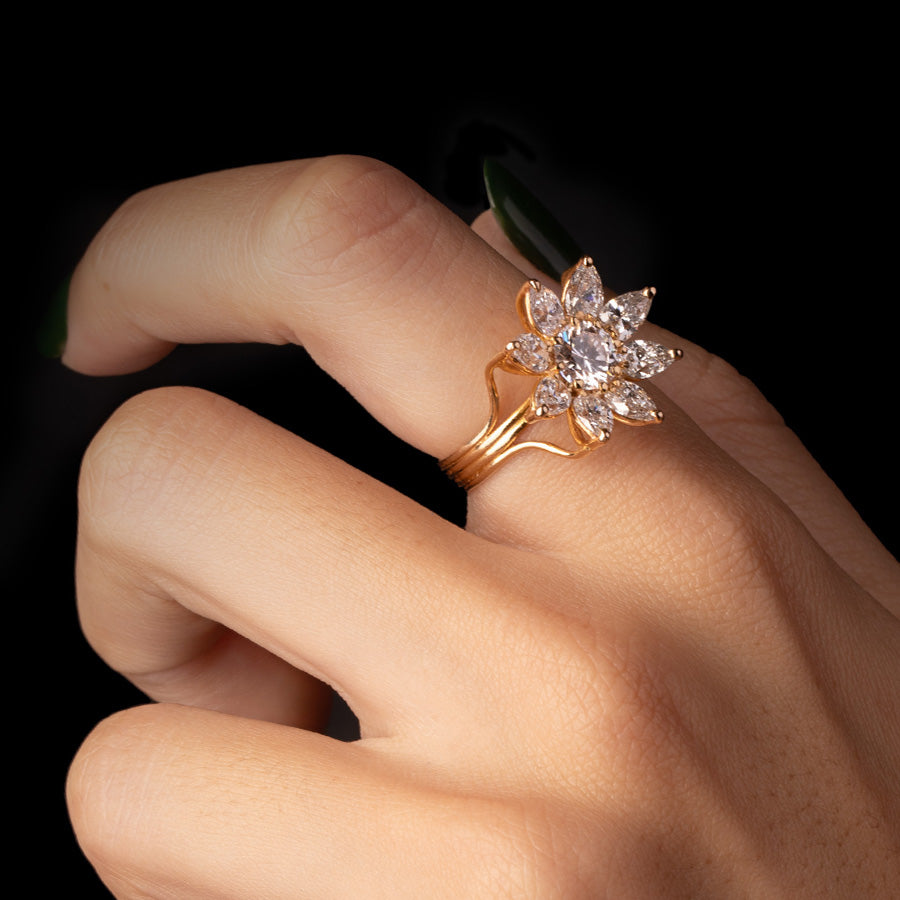 Flower Diamond Ring