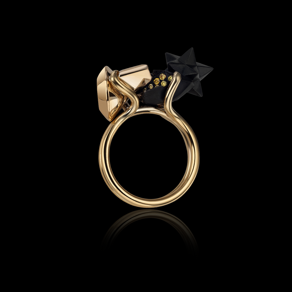 Frankenstone Cognac Diamond Ring