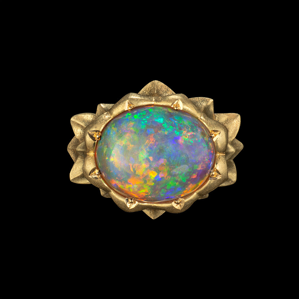 Lotus Opal Ring