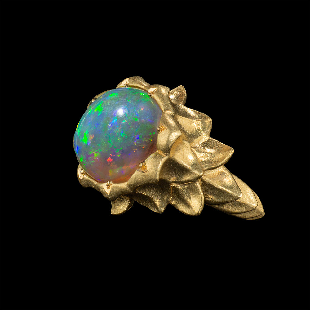 Lotus Opal Ring