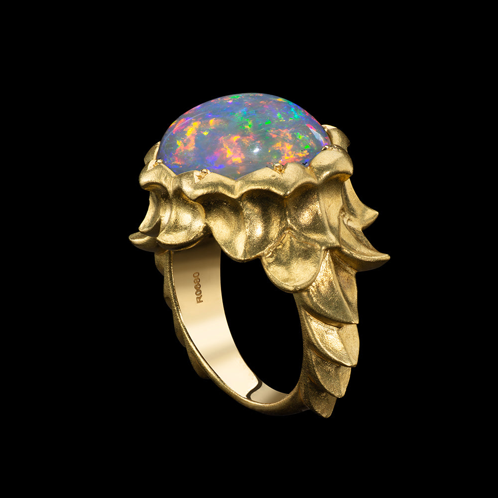 Lotus Opal Ring