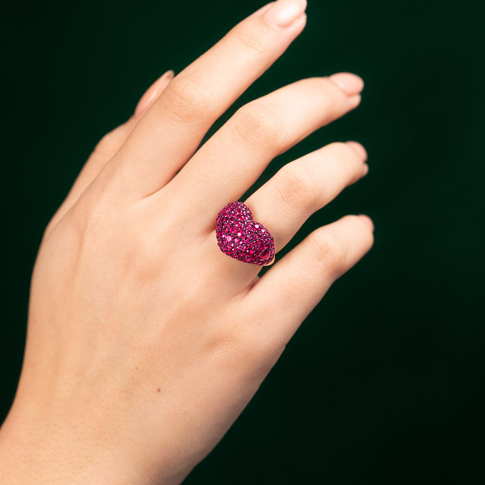 Heart ruby clearance ring