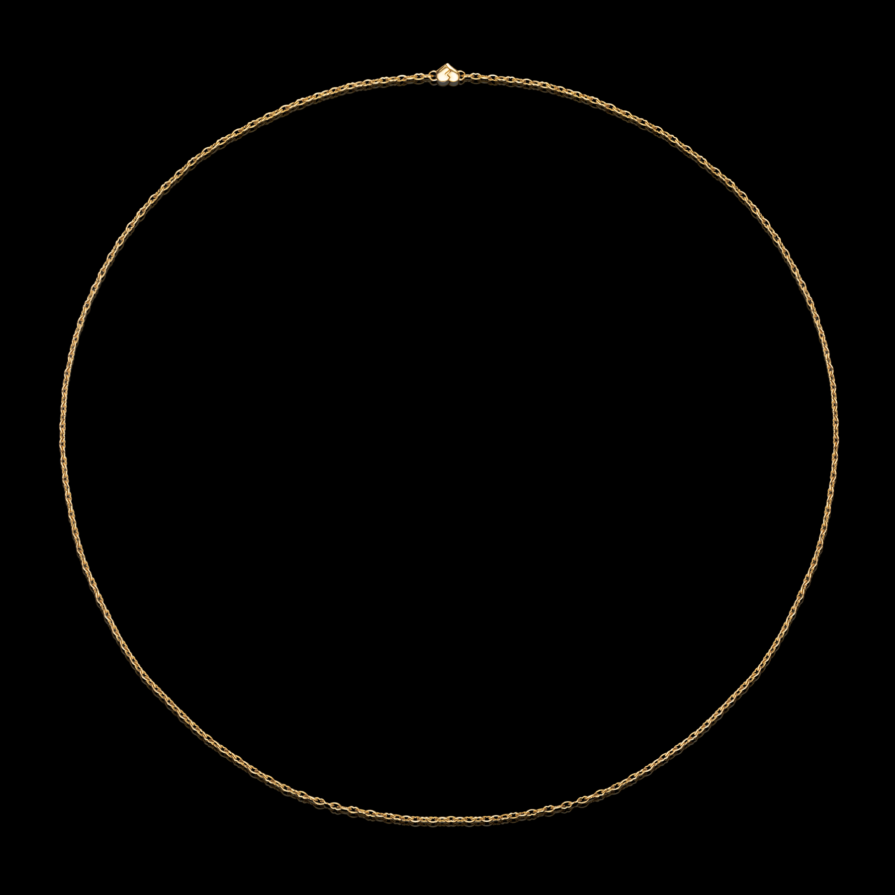 The Love and Kisses chain short necklace by designer Solange Azagury-Partridge - 18 carat Yellow Gold - front flat view