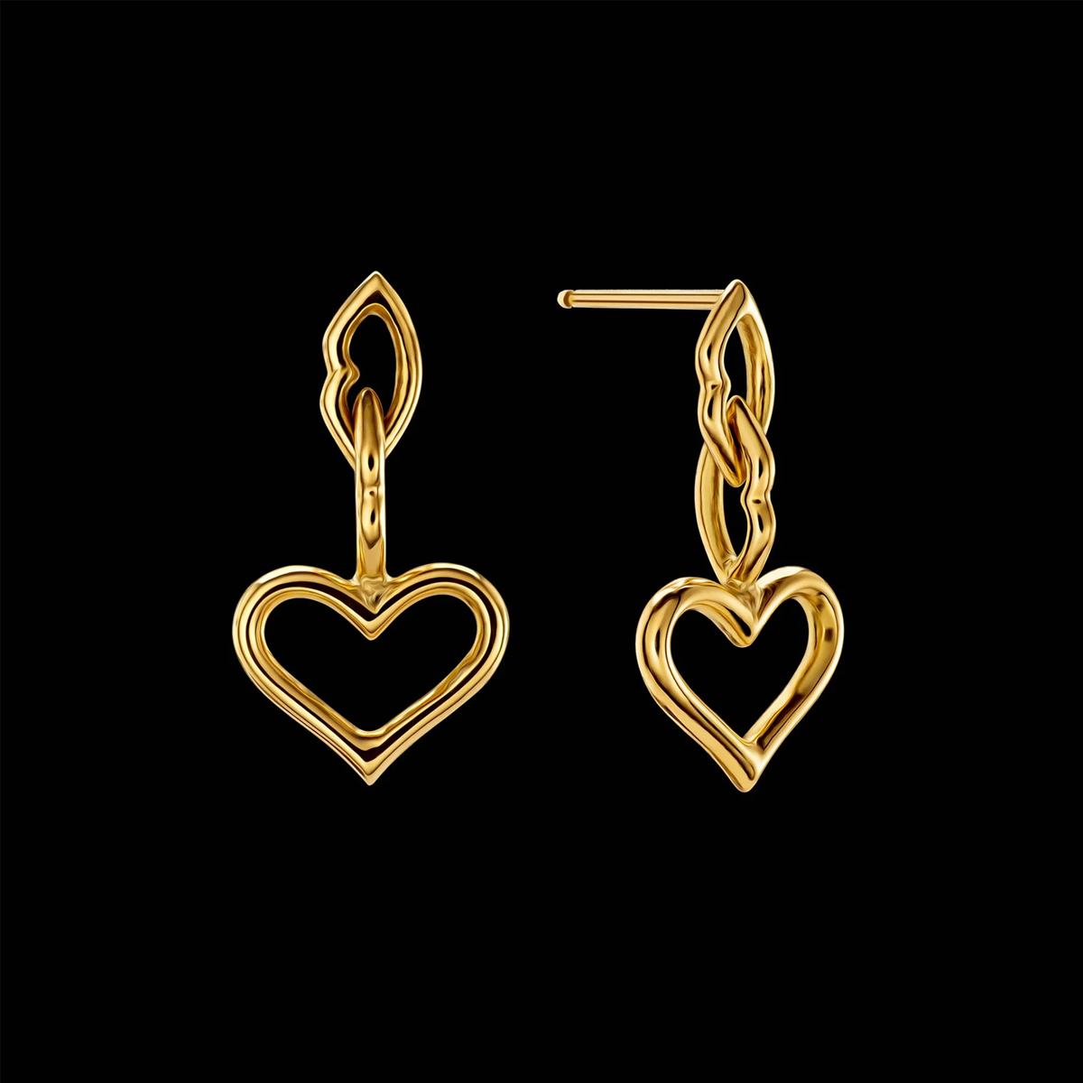 Love & Kisses Chain Earrings