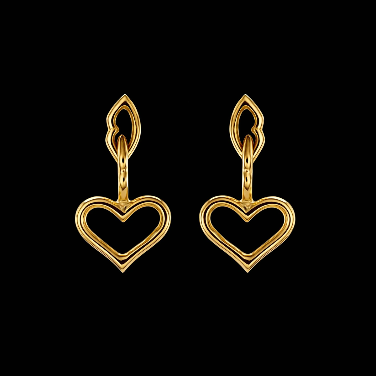 Love & Kisses Chain Earrings