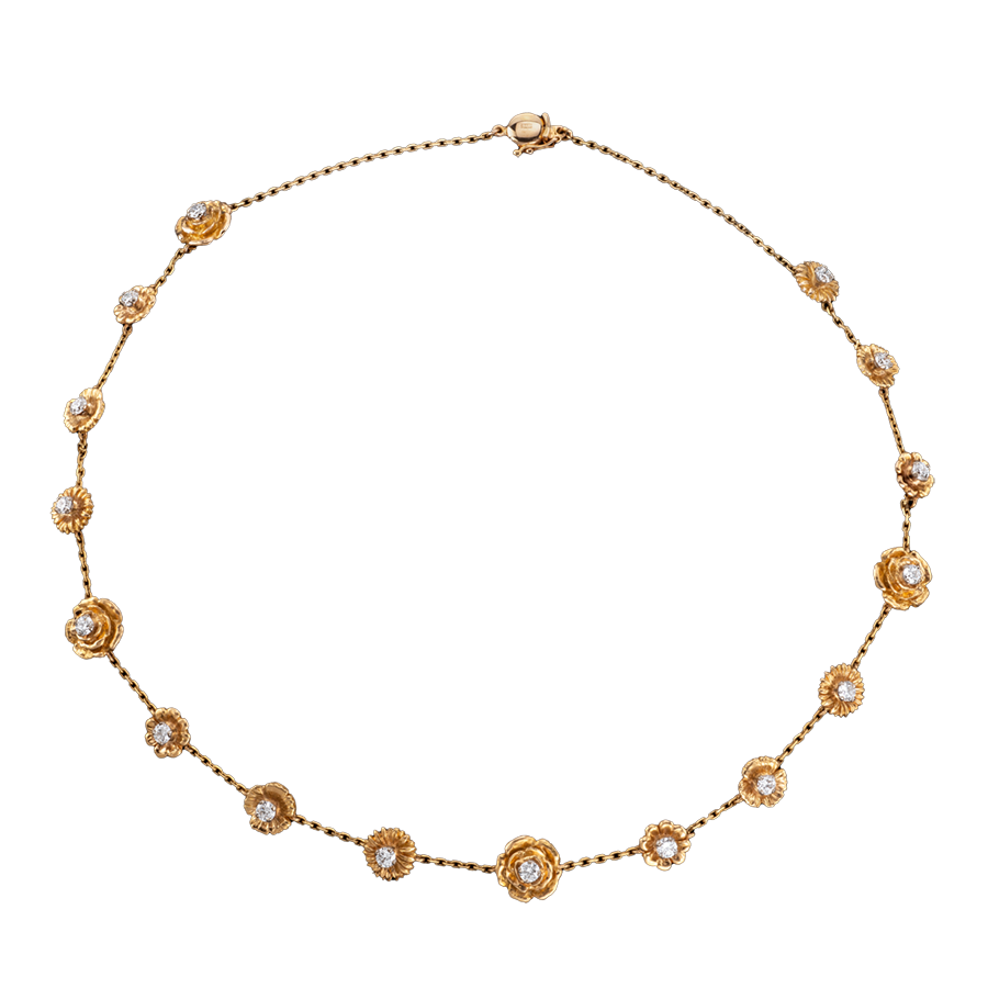 Posy Diamond Rose Gold Necklace