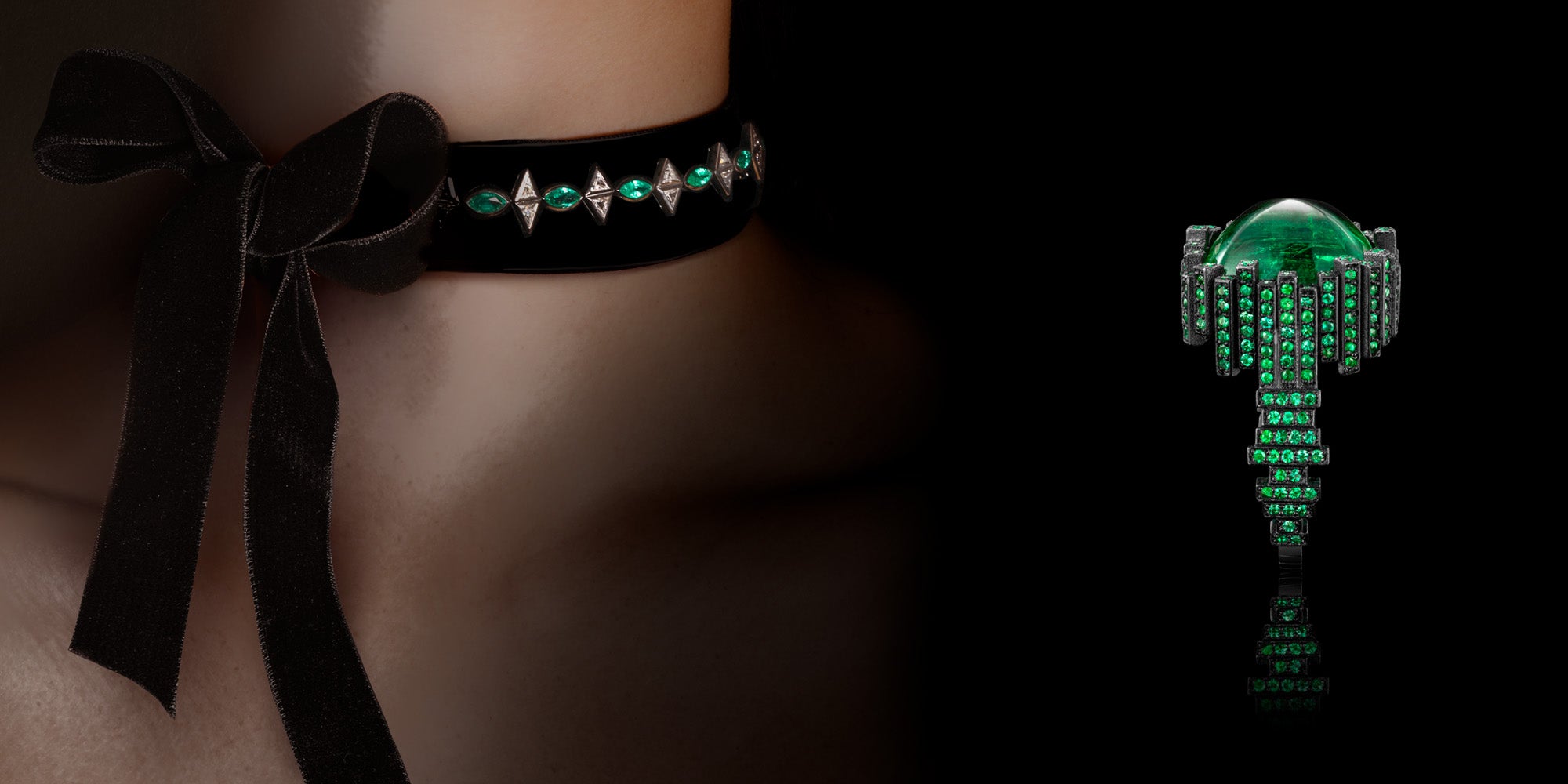 Miscellaneous Collection Romantics Necklace Viridian Emerald Ring By Solange Azagury-Partridge Desktop
