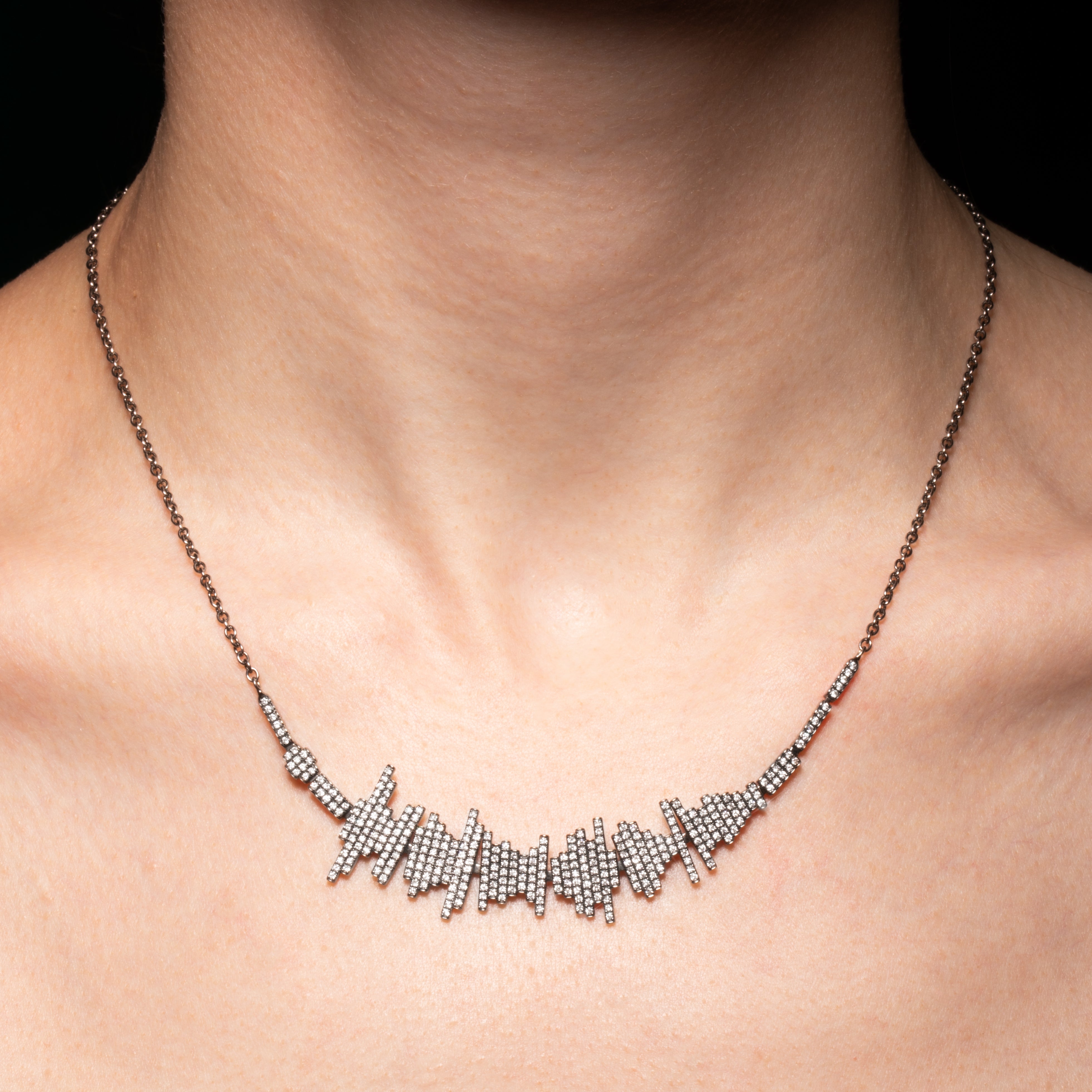 Soundwave Pave Necklace