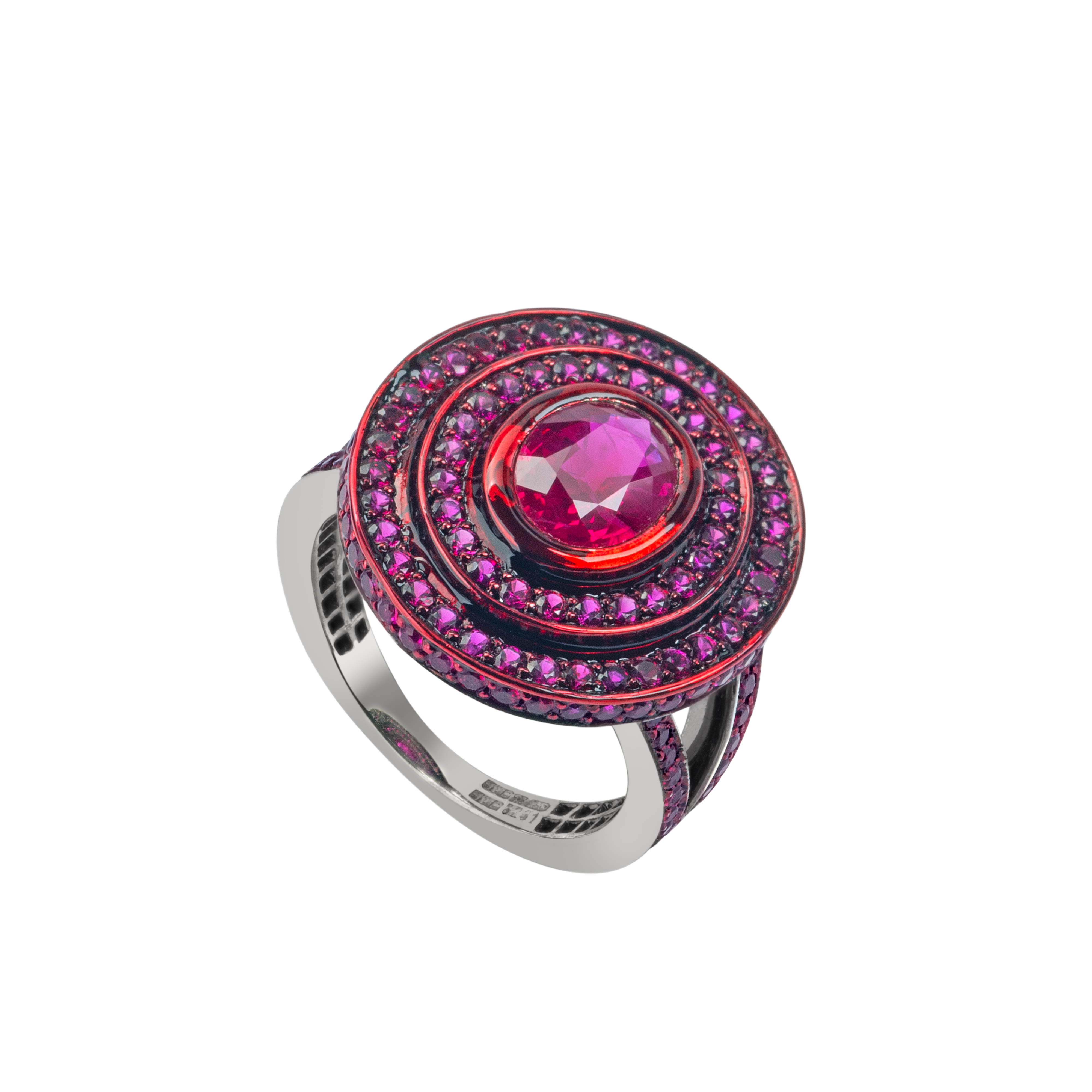 Step Oval Burmese Ruby Ring