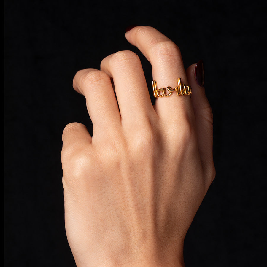 Darling Written Ring