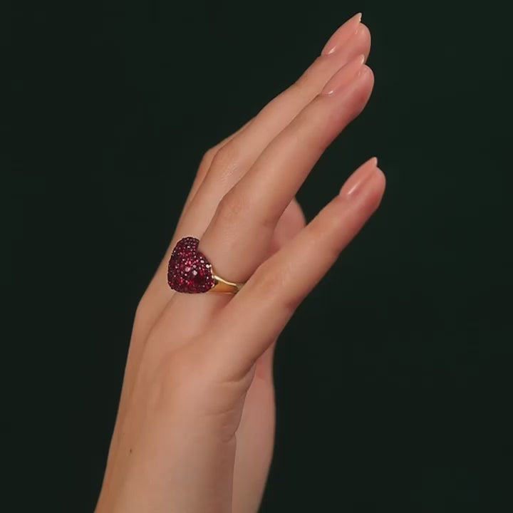 Heart clearance ruby ring