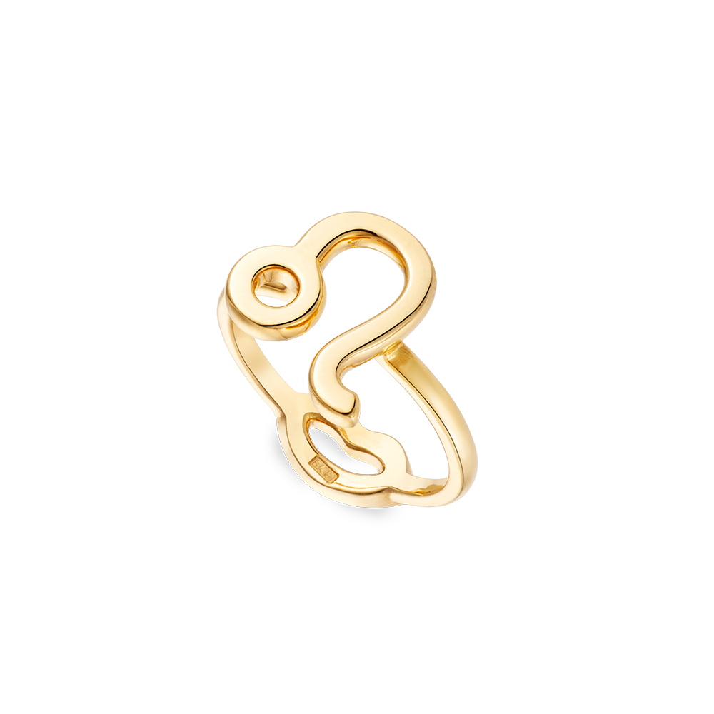 18k Gold Leo Zodiac Ring by Solange Azagury-Partridge Angled View