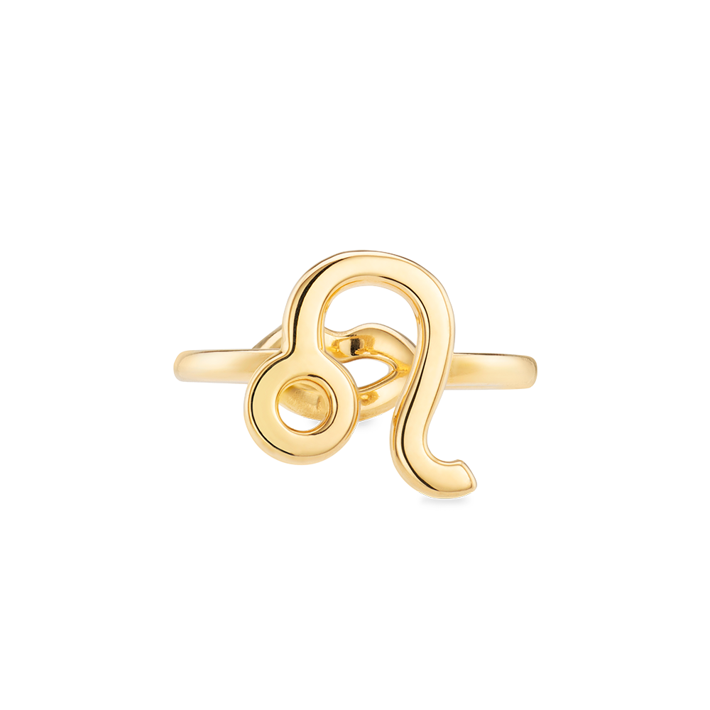 18k Gold Leo Zodiac Ring by Solange Azagury-Partridge Front View