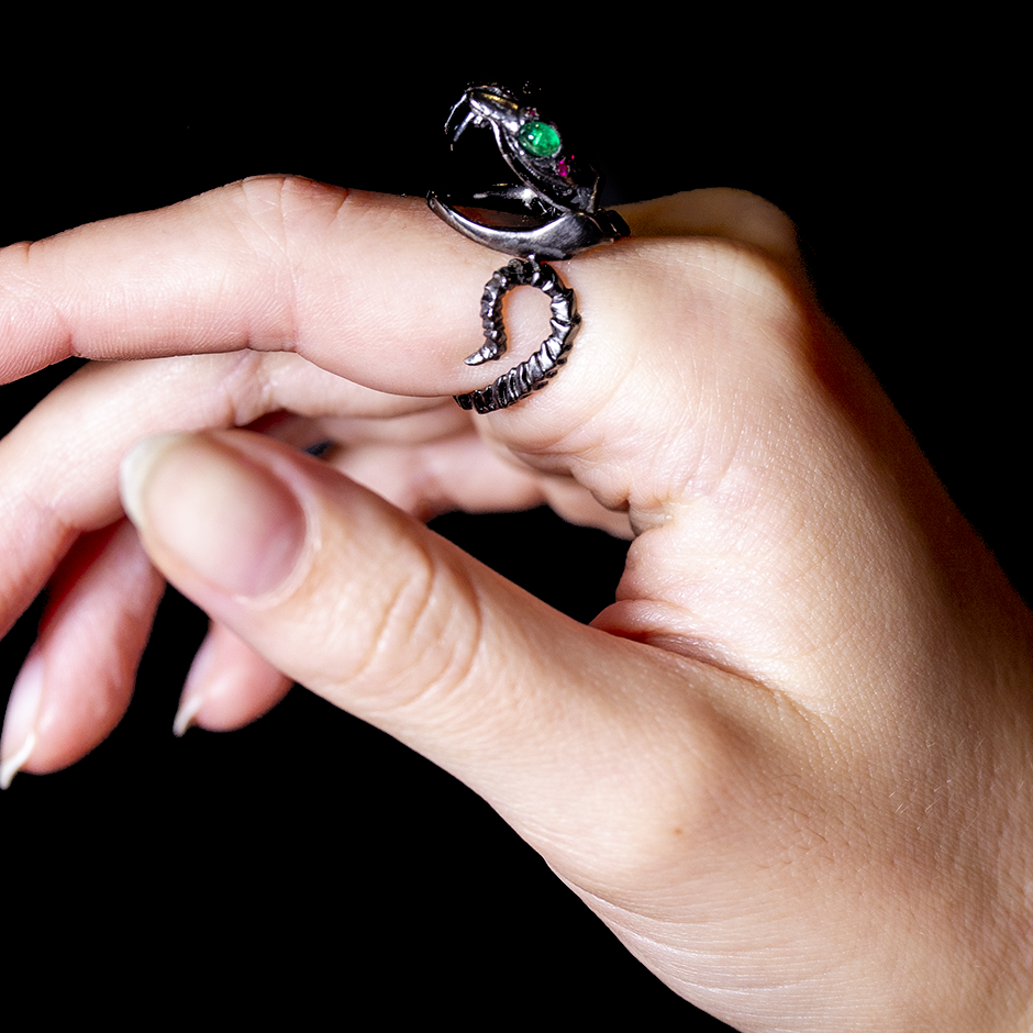 Slytherin sales snake ring