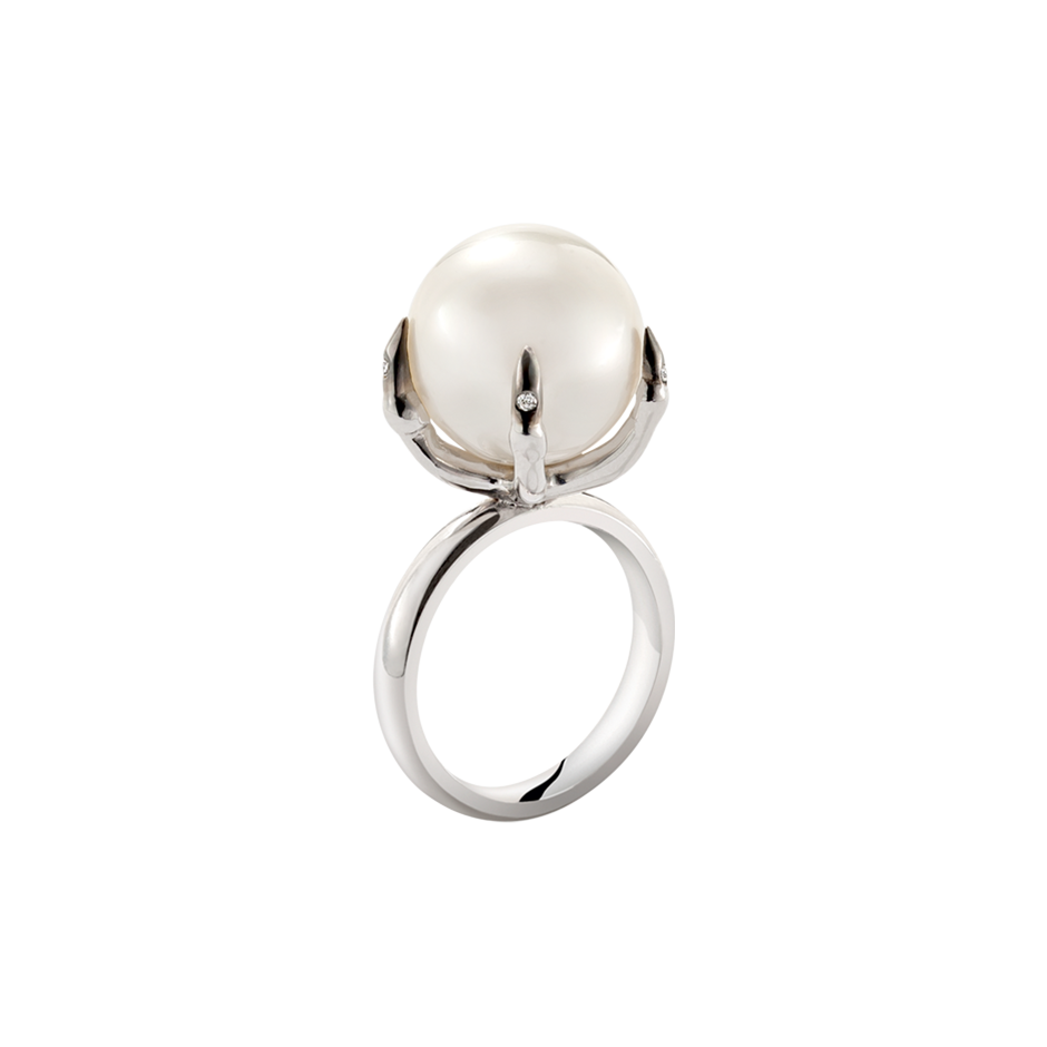 Olive leaf 2025 pearl ring