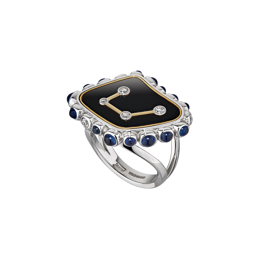Cosmic Libra Sapphire Ring