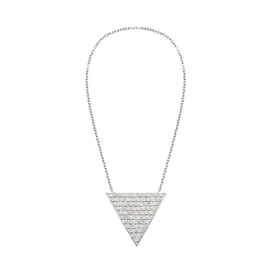 Eternal Feminine Metamorphosis Jewellery Art Object Triangle Diamond Necklace Solange Azagury-Partridge