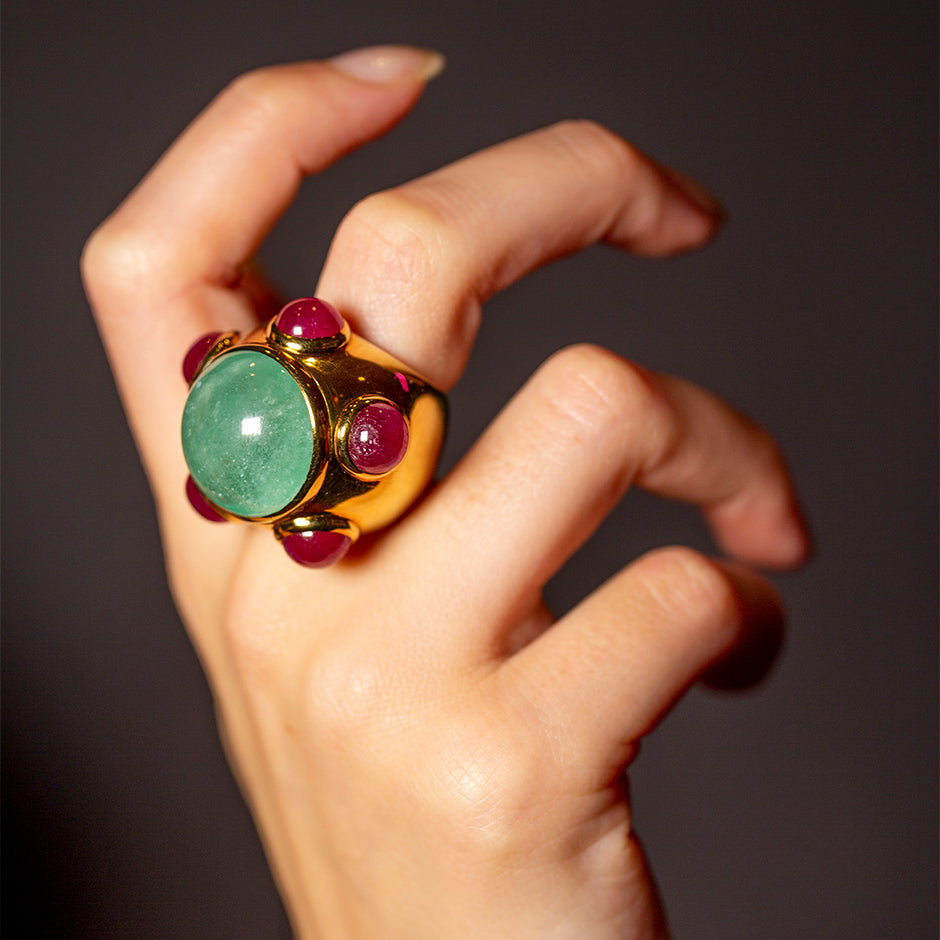 Popes Emerald Ruby Ring